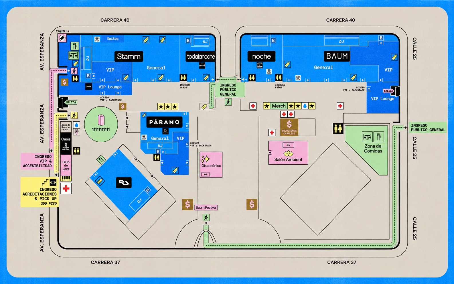 Mapa Baum Festival 11 · Corferias